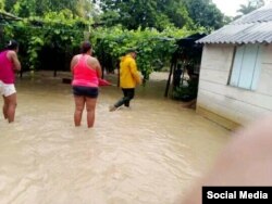 Inundaciones en San Antonio del Sur, Guantánamo. (Facebook/Oreivis Frómeta)